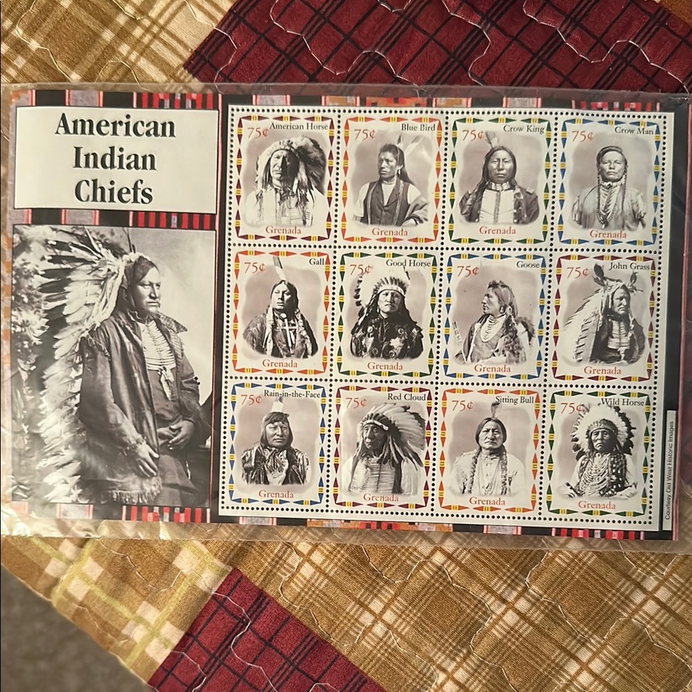 American Indian Chiefs Stamp Collection